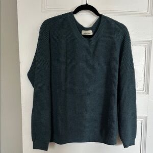 Aritzia Wilfred Isabeli Teal Sweater